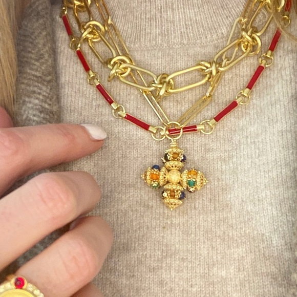 Soru Jewelry - SORU MULTI COLORED SANTINA CHAIN NECKALCE